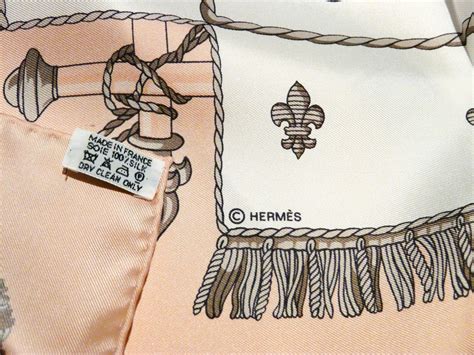 vintage hermes scarf tags|authentic hermes scarf label.